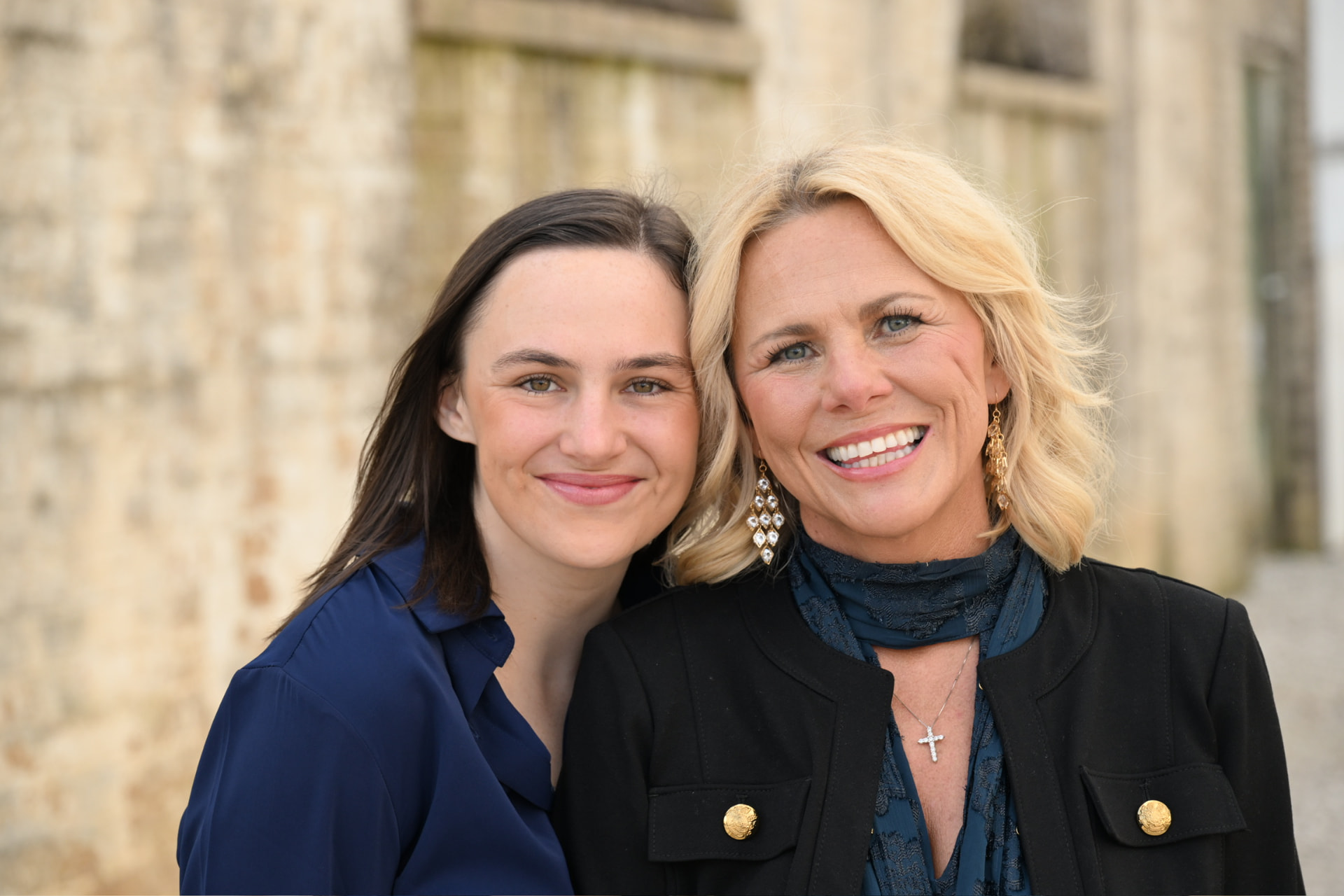 Gracey and her mother Amy together outdoors