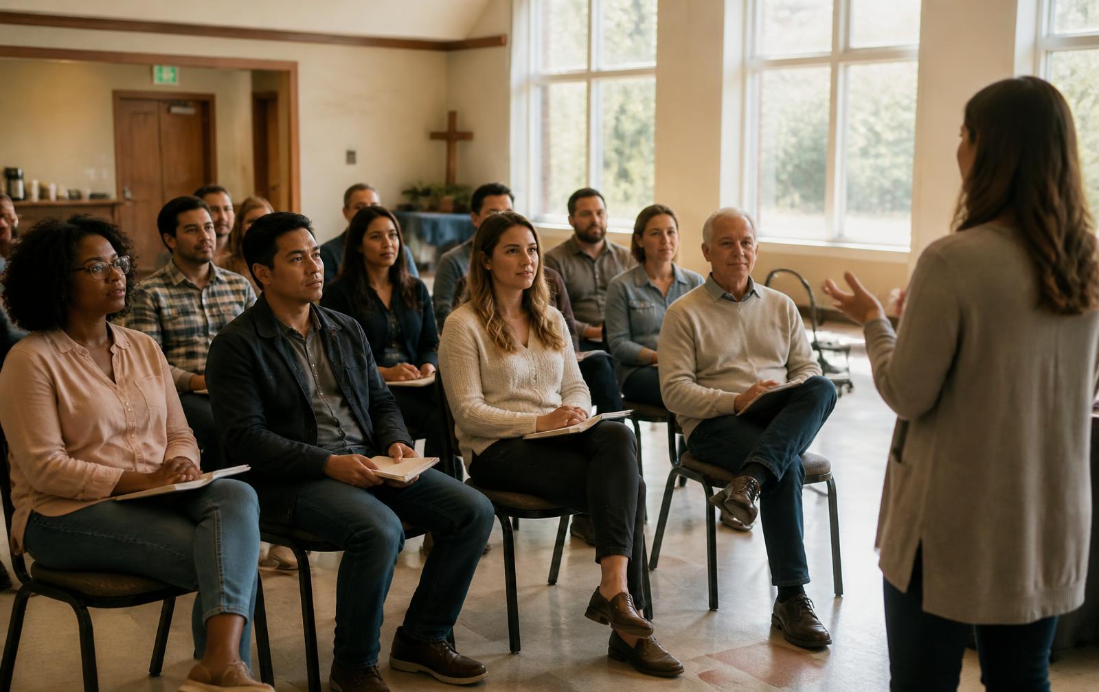 Volunteers gathered for training